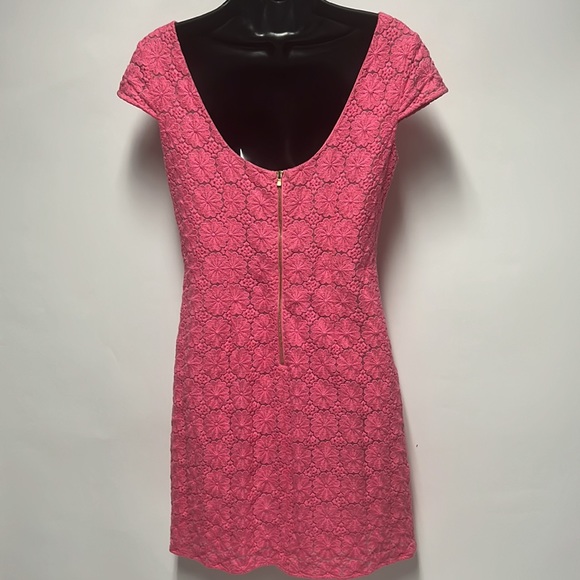 Lilly Pulitzer Pretty in Pink Floral Laced  Dress NWOT 4 - Picture 4 of 11